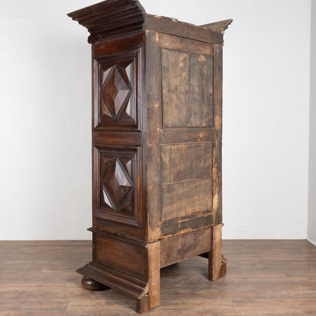 Early 19th Century French Single Door Carved Walnut Armoire Cabinet For Sale - Image 16 of 16