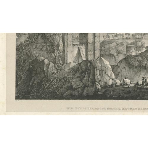 Paper Hullmandel, Junction of the Rhone and Saone, Roman Ruins near Lyons, Lithograph, 1835 For Sale - Image 7 of 12