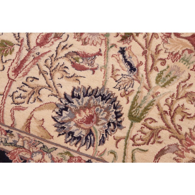 Shabby Chic Irfan Pak-Persian Beige/Blue Wool Rug - 8'1'' X 10'2'' For Sale In New York - Image 6 of 9