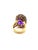 Bochic "Capri" Vintage Amethyst & Diamond Ring Set In 18K Gold & Silver For Sale - Image 12 of 18