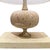 Linen French Art Deco Travertine Table Lamp For Sale - Image 8 of 11