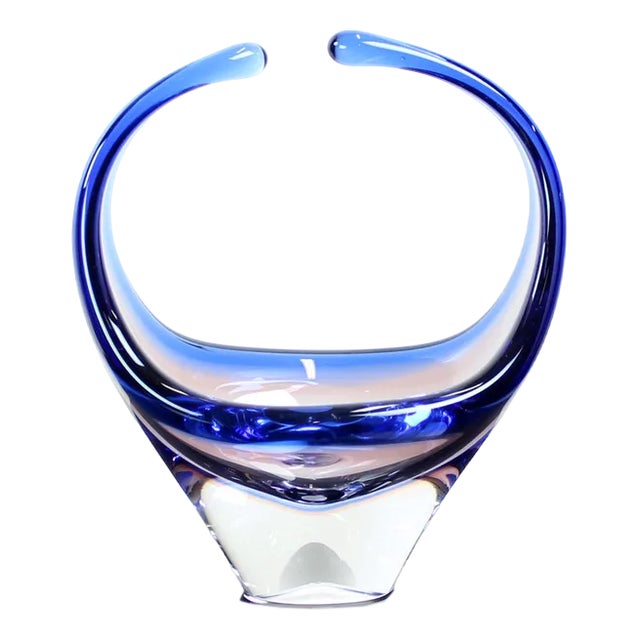 Art Glass Bowl by Frantisek Zemek for Sklana Mstisov, 1960s For Sale