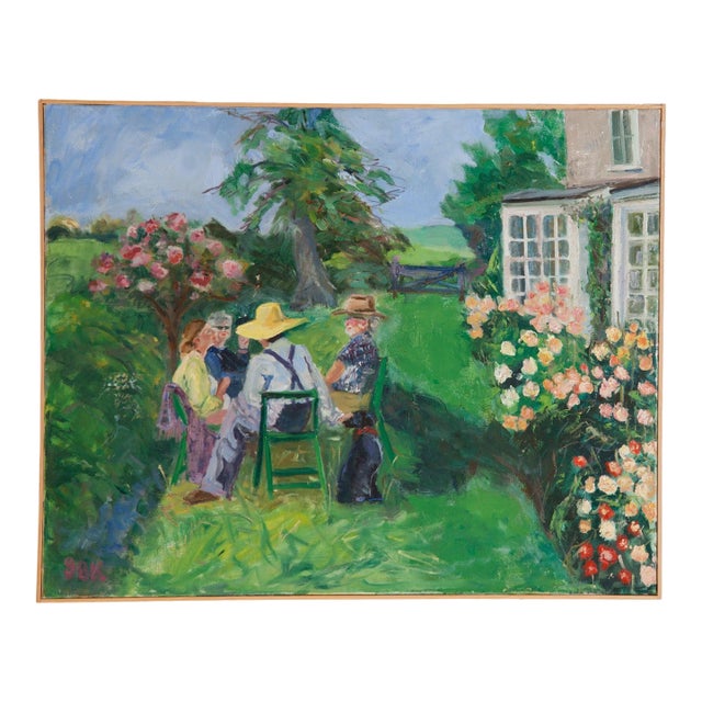 Grace B. Keogh Painting "Garden Lunch" For Sale