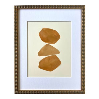 2025 "Soddisfacente" Abstract Minimalist Painting on Paper by Artist r.k. Red For Sale