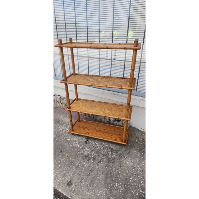 Mid-Century Bamboo Shelves - 4 Shelves For Sale - Image 12 of 14