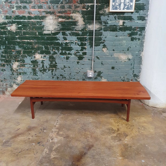1960s Vintage Solid Teak Coffee Table by Tove and Edvard Kindt-Larsen for Ab Seffle Mobelfabrik For Sale - Image 5 of 11