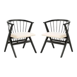 Noah Spindle Dining Chair - White Oak/Grey, Set of 2