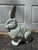 A cute life-sized chintz paper mache rabbit for your cottagecore or granny chic space. Would also be adorable in a nursery.