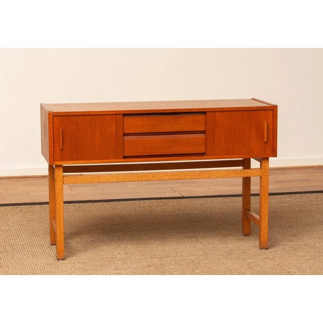 Small Swedish Sideboard in Teak, 1960s For Sale - Image 10 of 10