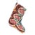 Vintage Turkish Hand-Knotted Wool Rug Christmas Stocking, Bohemian Burgundy Pink For Sale