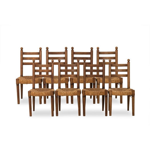 Oak Chairs, 1950s, Set of 8 For Sale - Image 12 of 12