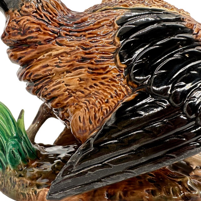 Ceramic A George Jones Majolica Rooster Teapot, English, Ca. 1872 For Sale - Image 7 of 12