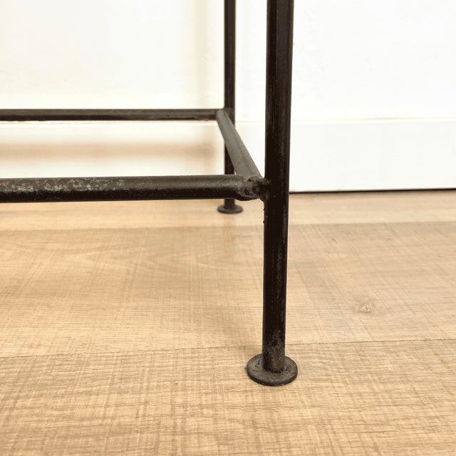 Black Industrial Steel and Wood Side Table, Spain, 1990s For Sale - Image 8 of 9