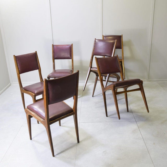 1950s Chairs attributed to Carlo de Carli, 1950s, Set of 6 For Sale - Image 5 of 12
