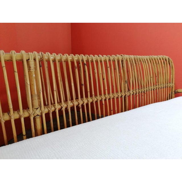 1960s Mid-Century Italian Rattan and Bamboo Sofa, 1960s For Sale - Image 5 of 14