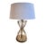 Late 20th Century Barbara Barry Style Modern Dressmaker Metal Table Lamp With Shade For Sale