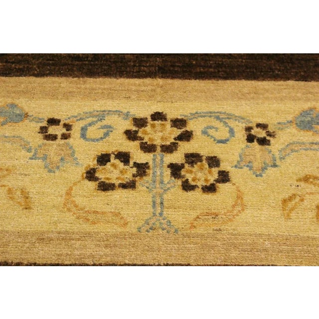 1990s Bohemian Gabbeh Brown/Tan Wool Area Rug -3'10 X 5'10 For Sale - Image 4 of 8