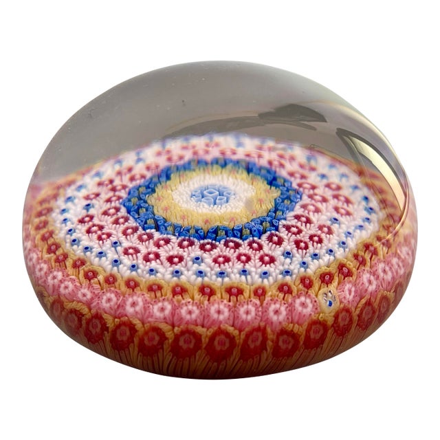 Baccarat Floral Millefiori Glass Paperweight 1970 Limited Edition #69 For Sale