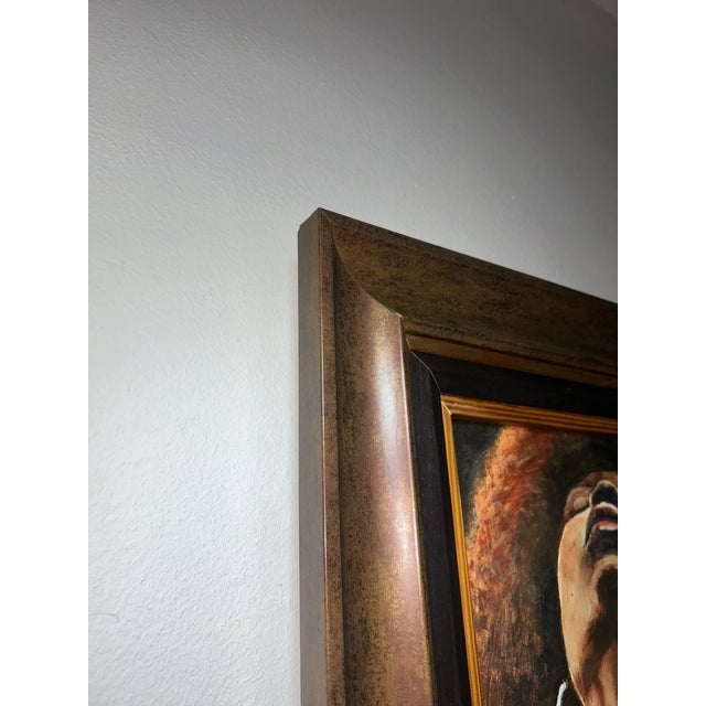 2000 - 2009 Original Oil Portrait by Nakazzi Hutchinson, Framed – Contemporary Jamaican Art For Sale - Image 5 of 9