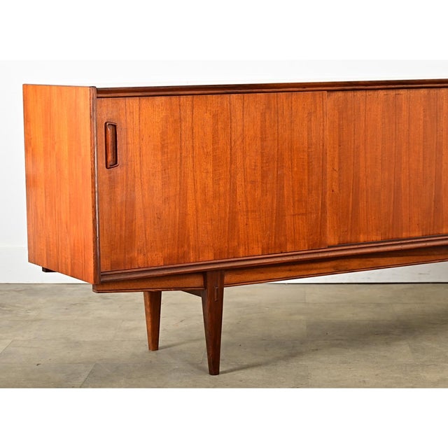 Wood French Vintage Mid-Century Modern Walnut Sideboard For Sale - Image 7 of 16