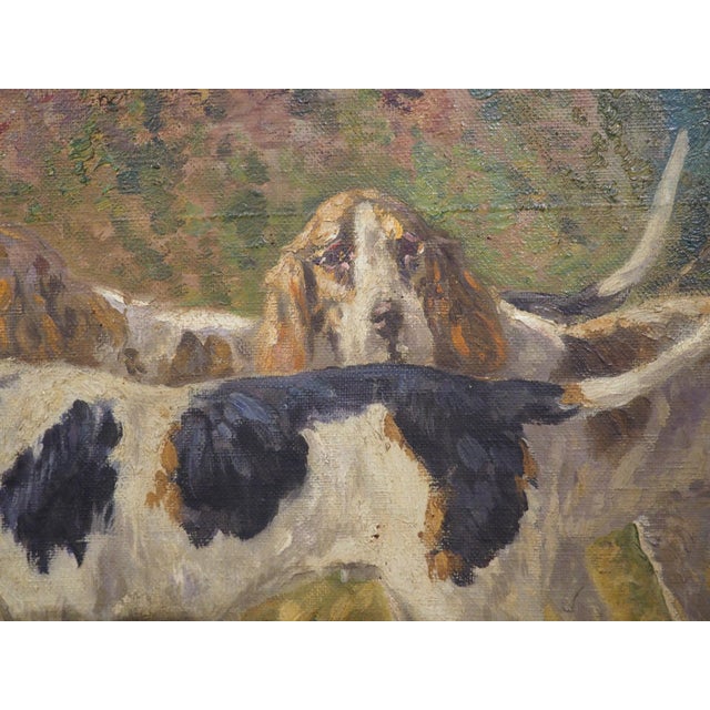 The Beginning of the Hunt, French Oil Painting by Marie Calves (1883-1957) For Sale - Image 10 of 18