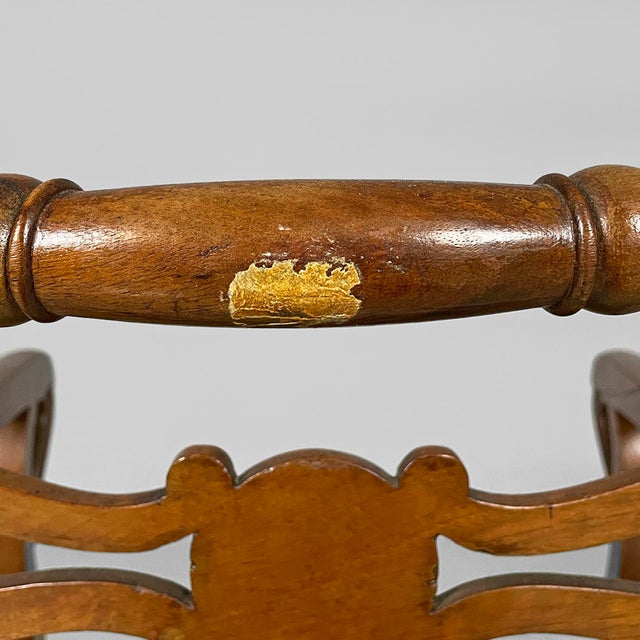 19th Century Italian Armchairs in Green Fabric and Wood, 1930s, Set of 2 For Sale - Image 17 of 18