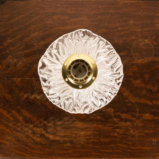 1980s Table Lamp with Artistic Glass of Murano Ambrati and Brushed Metal Structure, Italy, 2000s For Sale - Image 5 of 14