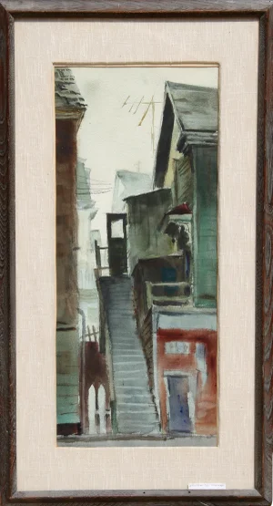 Eve Nethercott, Gloucester Townscape, Watercolor