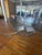 2010s Modern Indoor/Outdoor Metal Sling Lounge Chairs With Ottomans, a Modern Pair For Sale - Image 5 of 12