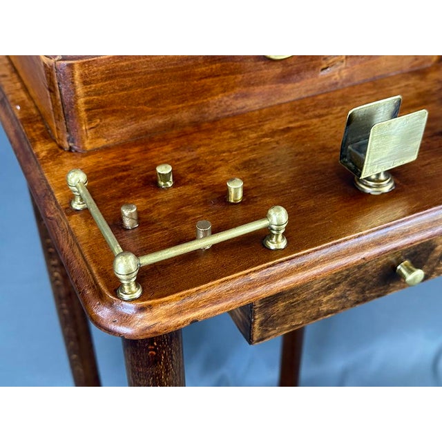 Wood Brown Cigar Table, 1920s For Sale - Image 7 of 8