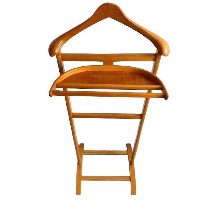 Brown Vintage Italian Valet Stand, 1960s For Sale - Image 8 of 8