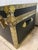 Mid 20th Century Antique Everlite Black and Brass Steamer Trunk Made in Canada For Sale - Image 5 of 13