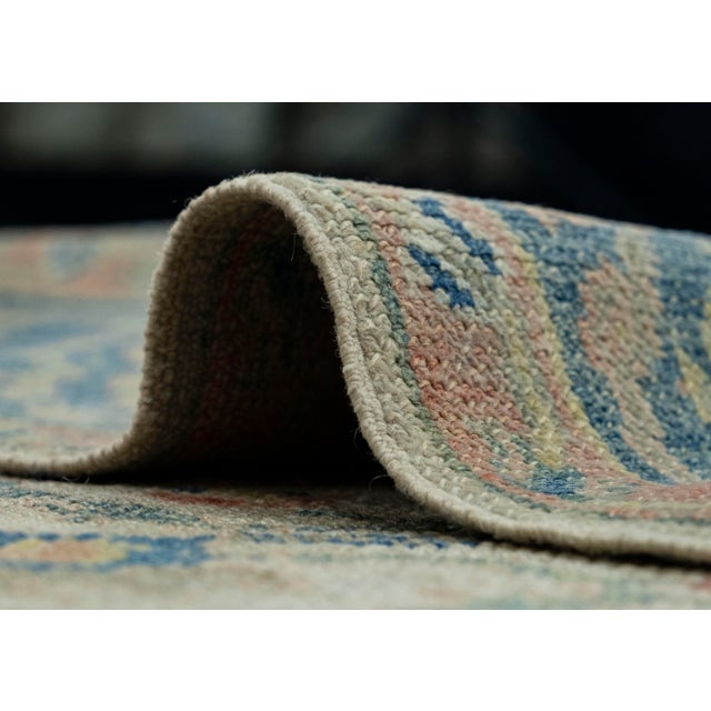 Blue Turkish Oushak Rug 6'2" x 9'9" #18644 For Sale - Image 8 of 8