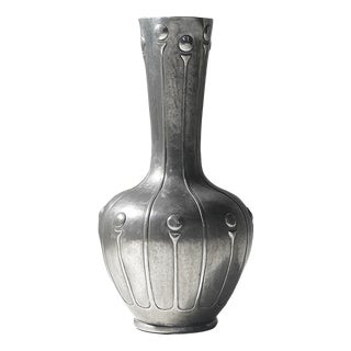 Art Deco Pewter Vase by Bellotti, 1920s For Sale