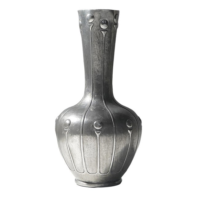 Art Deco Pewter Vase by Bellotti, 1920s For Sale