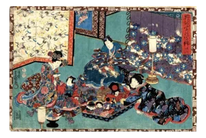 Utagawa Kunisada, The Radiant Prince Genji, Woodcut Print, 1850s
