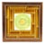 19th/20th C. English Art Nouveau Ceramic Majolica Glazed Tile With Flower, Framed For Sale