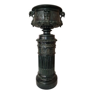 Column and Flower Pot by Johann Peter Gréber, Set of 2 For Sale