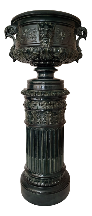 Column and Flower Pot by Johann Peter Gréber, Set of 2
