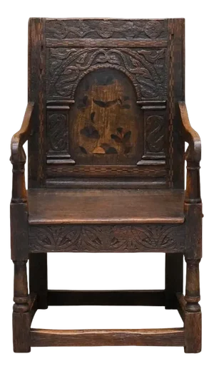 17th Century English Charles I Oak Wainscot Armchair