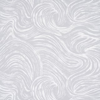 Sample - Schumacher Shio Wallpaper in Grey For Sale