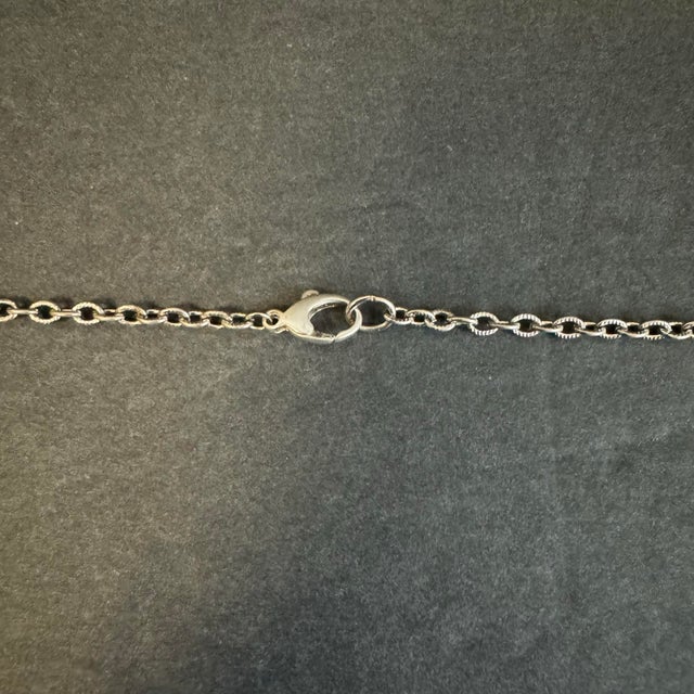 Vintage Jerusalem Cross Pendant Necklace 800 Silver Blue Lapis Cabachon Stones For Sale - Image 4 of 10