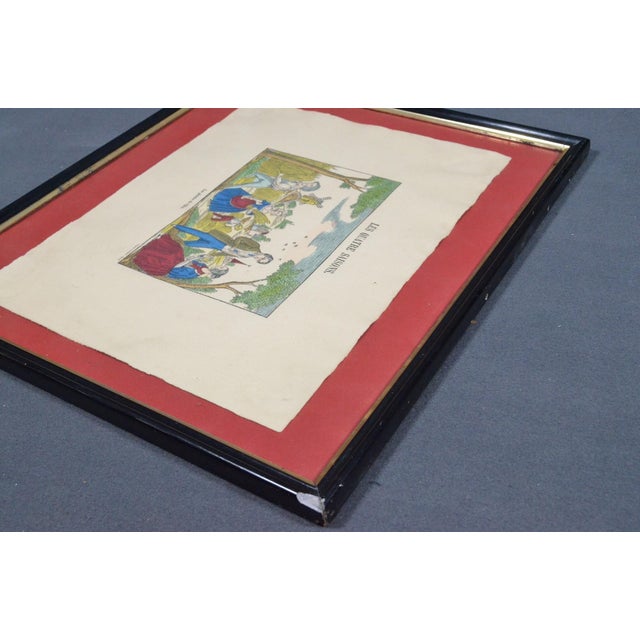 Paper 1920s Set of 4 French Imagerie Pellerin “Four Seasons” Hand-Colored Prints, Epinal For Sale - Image 7 of 18