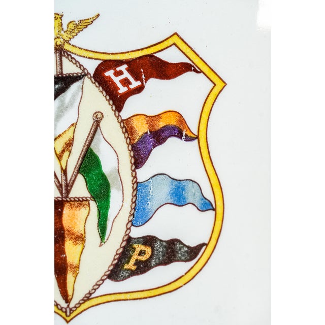 Neat Ivy League Antique Porcelain Tobacco Jar Yale, Harvard, Columbia, Princeton Tobacciana For Sale In New York - Image 6 of 15