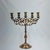 Brass Shabbat Five-Branch LIONS OF JUDAH CANDELABRUM, 20TH Century 17 x 15 1/2 in. (43.18 x 39.37 cm.) A magnificent...
