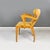 Italian modern yellow fabric and wooden chair by Bros/s, 1980s Chair with yellow painted wooden structure. The padded...