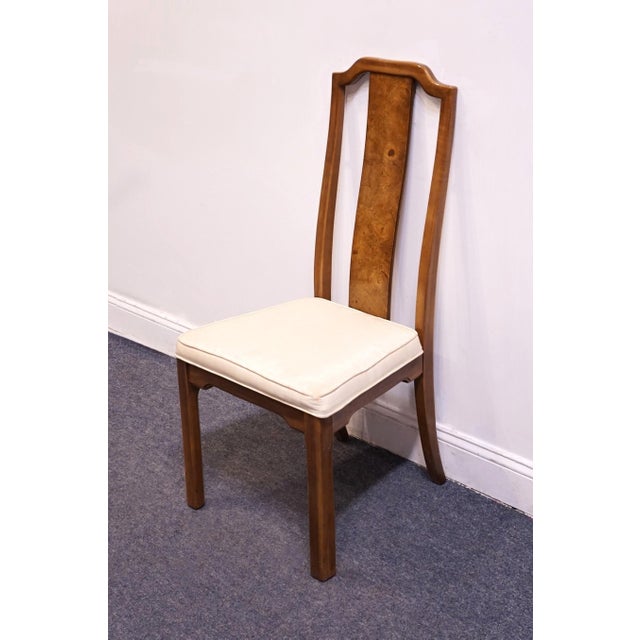Thomasville Thomasville Tokaido Collection Burled Walnut Asian Modern Dining Side Chair 10821-813-814 For Sale - Image 4 of 12