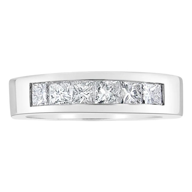 5MM Princess Cut Channel Wedding Band, Size 9 For Sale