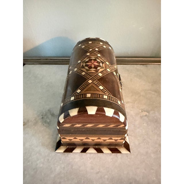 Mid 20th Century Mid 20th Century Wood Marquetry Box With Bone Inlay For Sale - Image 5 of 6