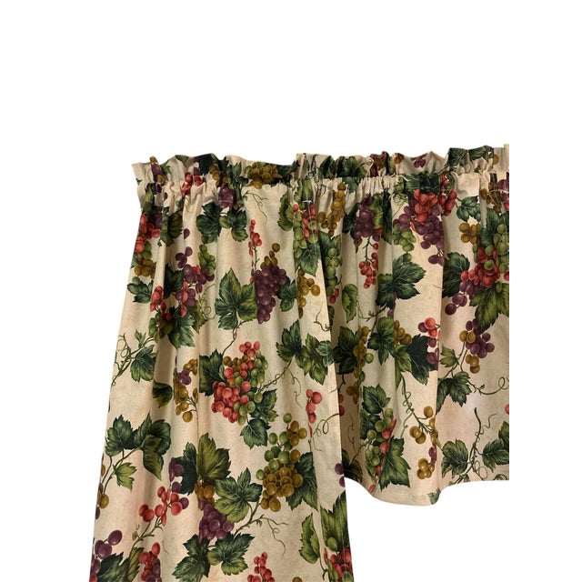 2020s Vintage Upcycled Grapevine Curtains Set of 3 Items 90 Wide X 52 Length For Sale - Image 5 of 5